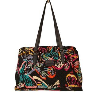 vera bradley butterfly flutter double handle travel laptop bag retired